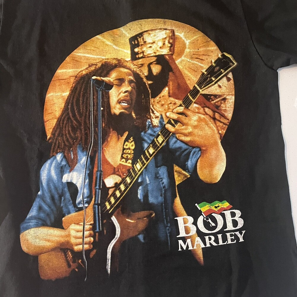 Bob Marley Rap Tee Vintage 1990s Shirt Rasta Weed Stoner Reggae Music Peace Love